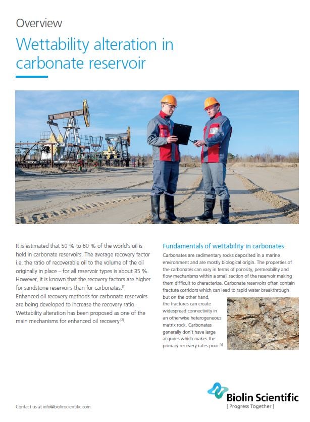 Wettability alteration in carbonate reservoir